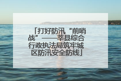打好防汛“前哨战”——莘县综合行政执法局筑牢城区防汛安全防线