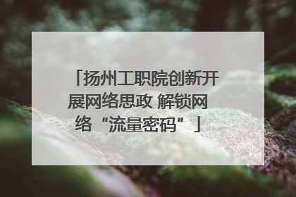 扬州工职院创新开展网络思政 解锁网络“流量密码”