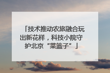 技术推动农旅融合玩出新花样，科技小院守护北京“菜篮子”