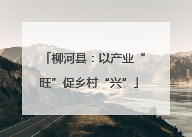 柳河县：以产业“旺”促乡村“兴”