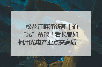 松花江畔涌新潮｜追“光”蓄能！看长春如何用光电产业点亮高质量发展新赛道