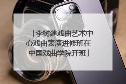李树建戏曲艺术中心戏曲表演进修班在中国戏曲学院开班