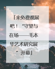 来免费观展吧！“守望与在场——毛本华艺术研究展”开幕