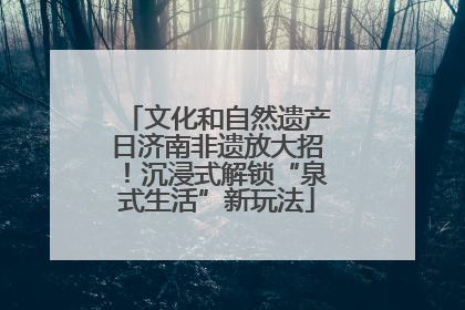 文化和自然遗产日济南非遗放大招！沉浸式解锁“泉式生活”新玩法
