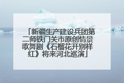 新疆生产建设兵团第二师铁门关市原创情景歌舞剧《石榴花开别样红》将来河北巡演
