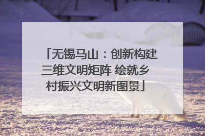 无锡马山：创新构建三维文明矩阵 绘就乡村振兴文明新图景