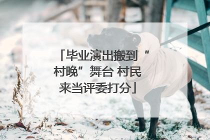 毕业演出搬到“村晚”舞台 村民来当评委打分