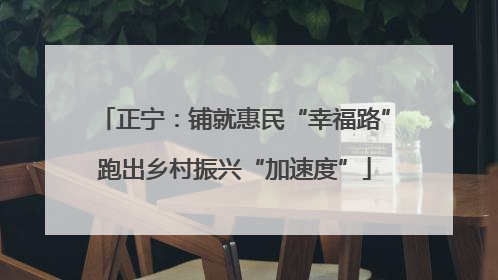 正宁：铺就惠民“幸福路”跑出乡村振兴“加速度”