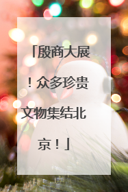 殷商大展！众多珍贵文物集结北京！