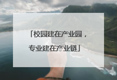 校园建在产业园，专业建在产业链