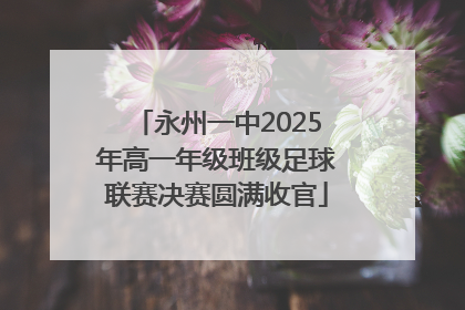 永州一中2025年高一年级班级足球联赛决赛圆满收官