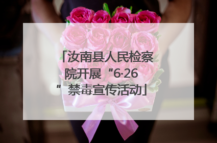 汝南县人民检察院开展“6·26”禁毒宣传活动