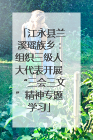 江永县兰溪瑶族乡：组织三级人大代表开展“三会三文”精神专题学习