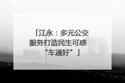 江永：多元公交服务打造民生可感“车通好”