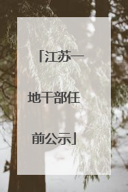 江苏一地干部任前公示