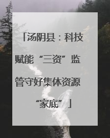 汤阴县：科技赋能“三资”监管守好集体资源“家底”
