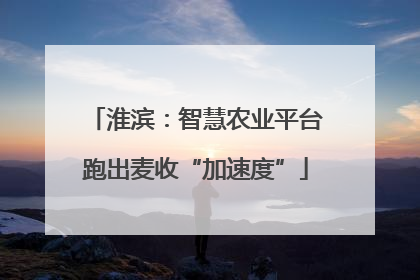 淮滨：智慧农业平台跑出麦收“加速度”