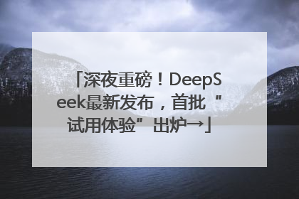 深夜重磅！DeepSeek最新发布，首批“试用体验”出炉→