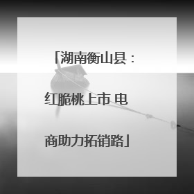 湖南衡山县：红脆桃上市 电商助力拓销路