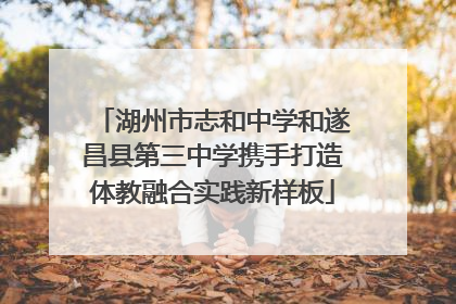 湖州市志和中学和遂昌县第三中学携手打造体教融合实践新样板