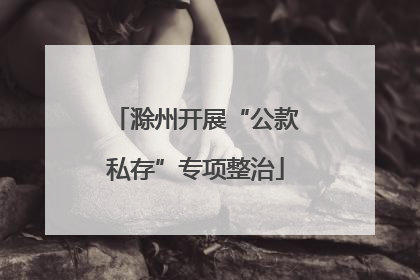 滁州开展“公款私存”专项整治