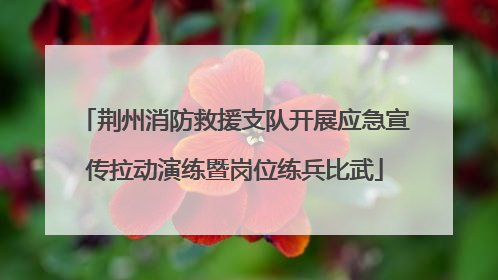 荆州消防救援支队开展应急宣传拉动演练暨岗位练兵比武