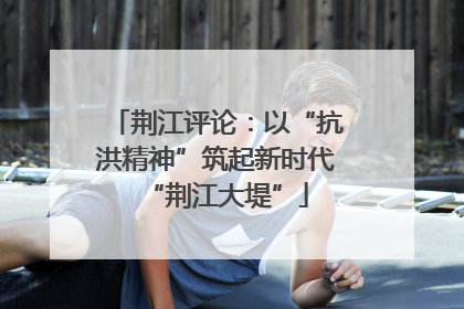 荆江评论：以“抗洪精神”筑起新时代“荆江大堤”