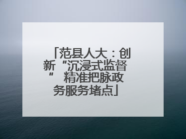 范县人大：创新“沉浸式监督” 精准把脉政务服务堵点