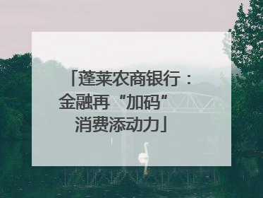 蓬莱农商银行：金融再“加码” 消费添动力