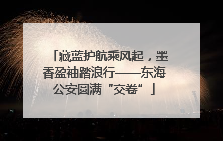 藏蓝护航乘风起，墨香盈袖踏浪行——东海公安圆满“交卷”