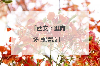 西安：逛商场 享清凉