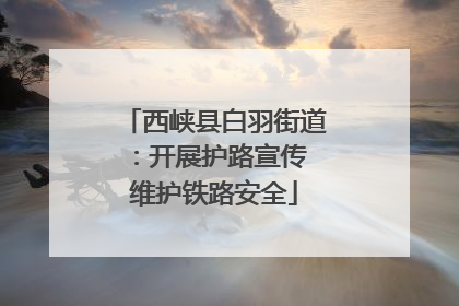 西峡县白羽街道：开展护路宣传 维护铁路安全