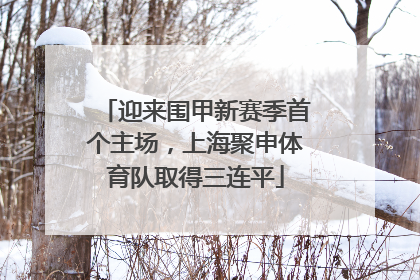 迎来围甲新赛季首个主场，上海聚申体育队取得三连平