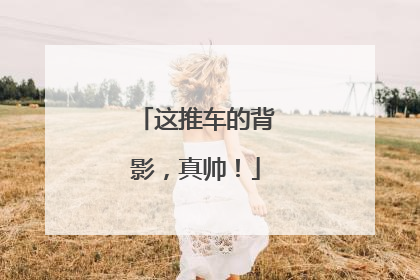 这推车的背影，真帅！