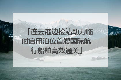 连云港边检站助力临时启用泊位首艘国际航行船舶高效通关