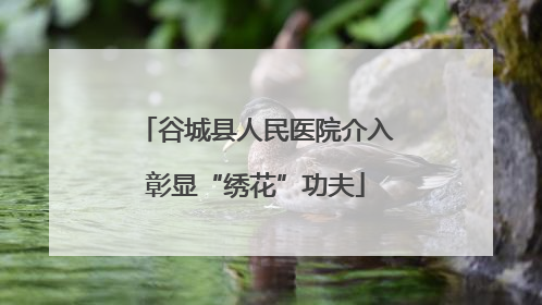 谷城县人民医院介入彰显“绣花”功夫