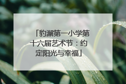 豹澥第一小学第十六届艺术节：约定阳光与幸福