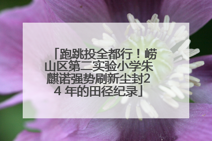 跑跳投全都行！崂山区第二实验小学朱麒诺强势刷新尘封24 年的田径纪录