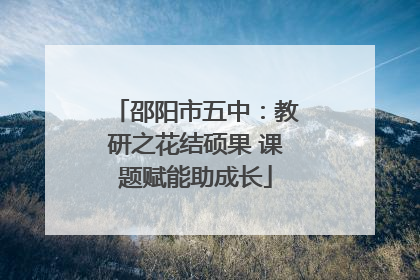 邵阳市五中：教研之花结硕果 课题赋能助成长