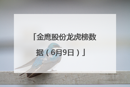 金鹰股份龙虎榜数据（6月9日）