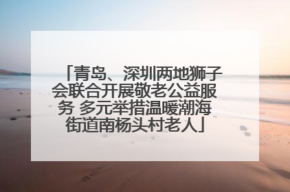 青岛、深圳两地狮子会联合开展敬老公益服务 多元举措温暖潮海街道南杨头村老人