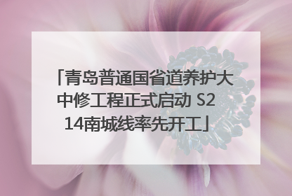 青岛普通国省道养护大中修工程正式启动 S214南城线率先开工