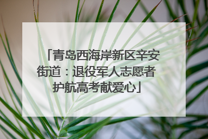 青岛西海岸新区辛安街道：退役军人志愿者护航高考献爱心