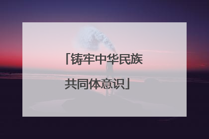铸牢中华民族共同体意识