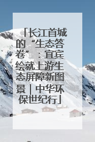 长江首城的“生态答卷”：宜宾绘就上游生态屏障新图景｜中华环保世纪行