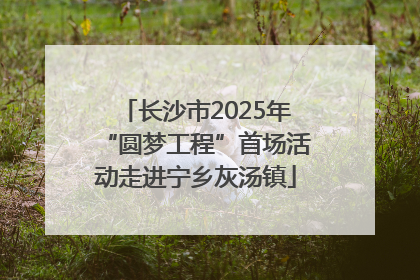 长沙市2025年“圆梦工程”首场活动走进宁乡灰汤镇
