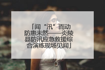 闻“汛”而动 防患未然——炎陵县防汛应急救援综合演练现场见闻
