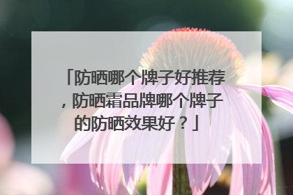 防晒哪个牌子好推荐，防晒霜品牌哪个牌子的防晒效果好？