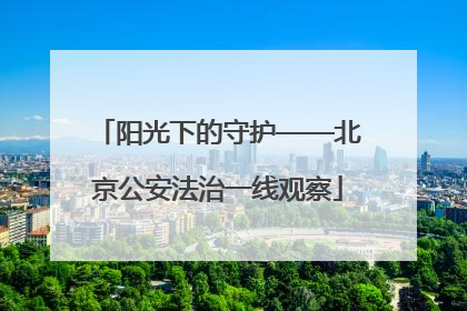 阳光下的守护——北京公安法治一线观察