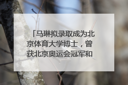 马琳拟录取成为北京体育大学博士，曾获北京奥运会冠军和4次世界杯冠军